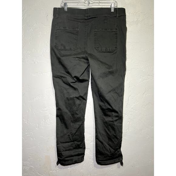 Democracy Ab technology green roll up cargo jeans womens 16 utility camping - Picture 2 of 9